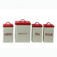 BX whole sale metal kitchen storage set with red cover for household